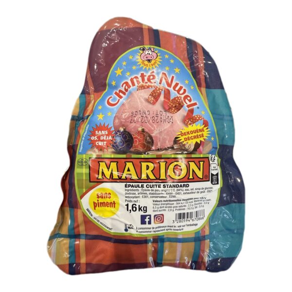 Jambon de Noël fumé sans os Marion – Épaule cuite avec ou sans piment